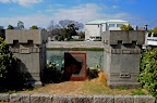 Surviving capstones from the Motoyasu Bridge, Hiroshima