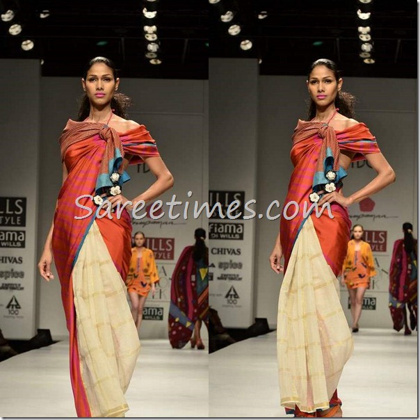 anupama_dayal_red_halfwhite_saree