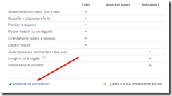 Impostazioni sulla privacy Impostazioni sulla privacy