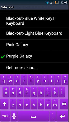 Purple Galaxy Keyboard Skin