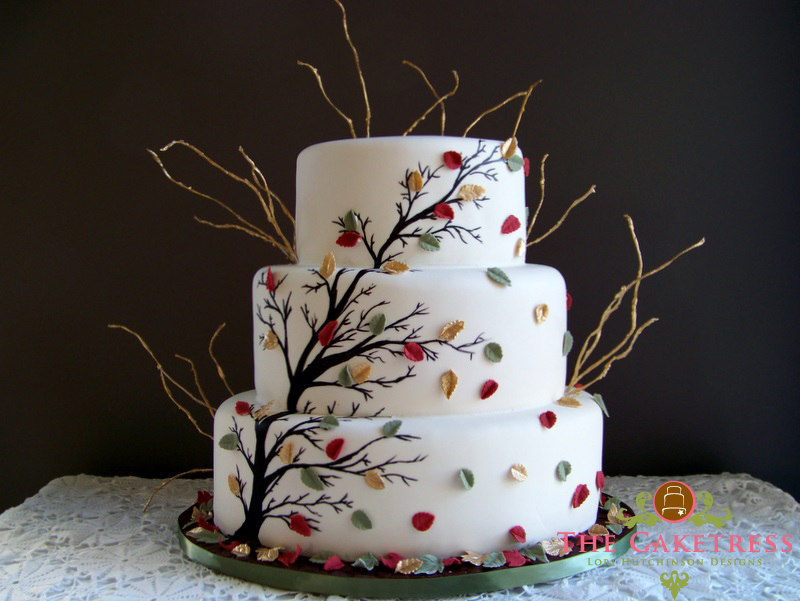 Fall Themed Wedding Cake Fall Themed Wedding Cake