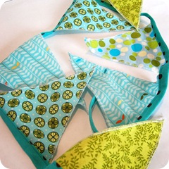 bunting aqua green pile