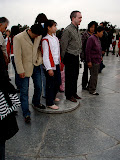 I'm still not sure why it is so popular to take your picture standing on this little steeple inside the Temple of Heaven.