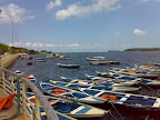 Orla de Alter do Chão. Na época de cheia (como esta que está acabando), é necessário os barcos para fazer a travessia para Ilha do Amor.