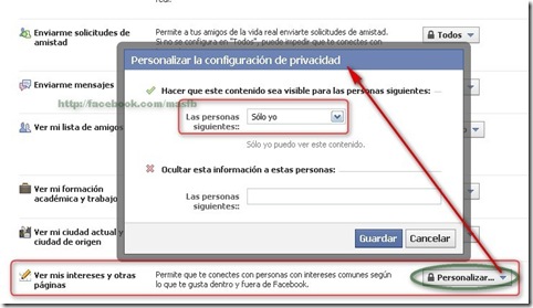 Configurar cuadro Facebook Configurar cuadro Facebook