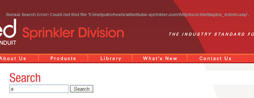 Search error