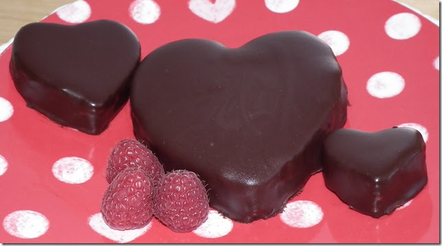 Chocolate Truffle Heart Cakes 