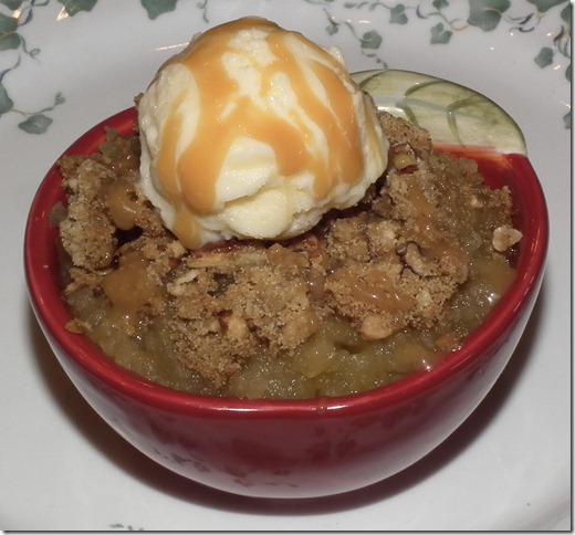 TWD--Chunky Applesauce with crumble/frozen yogurt and caramel sauce 4-18-11