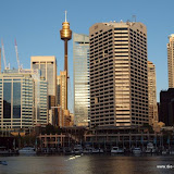 Blick von Darling Harbour auf den Business District