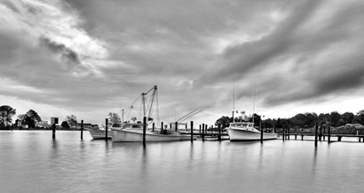 Saint Georges Crab boats at Sunrise