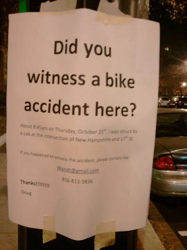 sign asking for help from witnesses