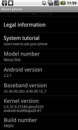 Android 2.2.1 - FRG83 Android 2.2.1 - FRG83