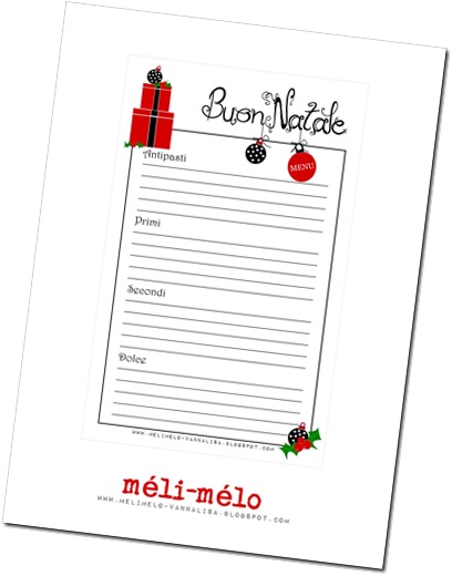 menu Natale