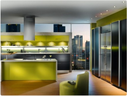 green kitchen design colors idea