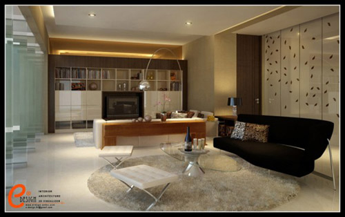 luxury living room design with tv