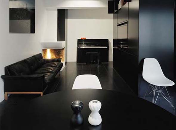 minimalist black and white interior decoration plans