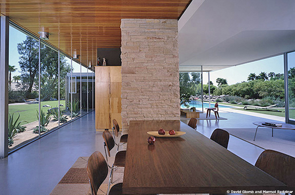 modern dining room interior and furniture