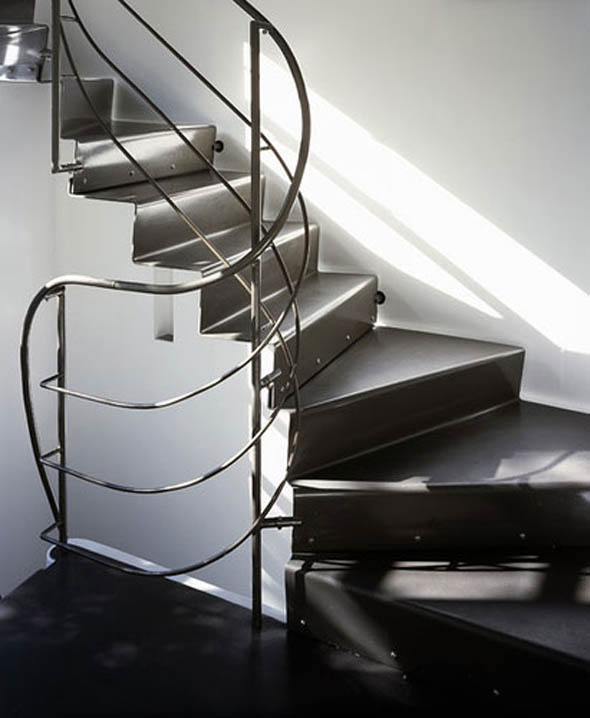 minimalist stainless staircase design inspiration
