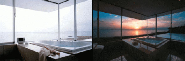 amazing bathroom with stunning view