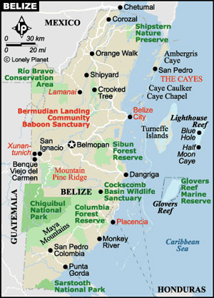 Belize Map Belize Map