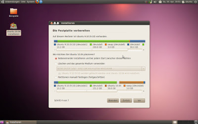 Ubuntu-Linux Installation: Festplattenkonfiguration