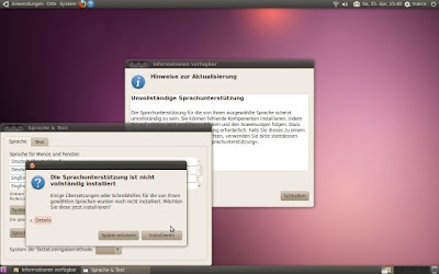 Ubuntu-Linux Installation: Sprachunterstuetzung installieren