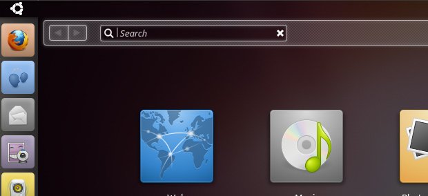 Ausschnitt Ubuntu Unity-Oberfläche