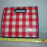 Red/White Plaid Purse 11" x 10" # 150