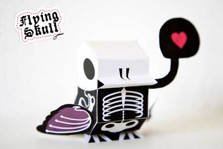 NaniBird Paper Toy Flying Skull