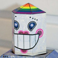 Romantical Robot Papercraft 02 Loves Me Not Bot