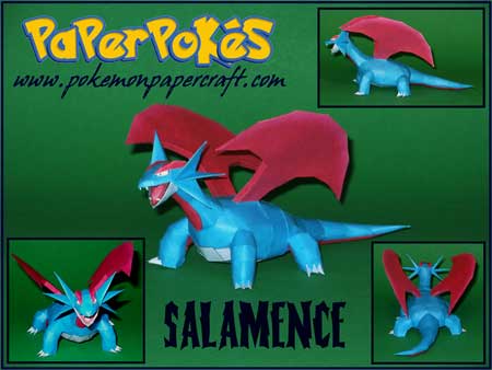 Pokemon Salamence Papercraft