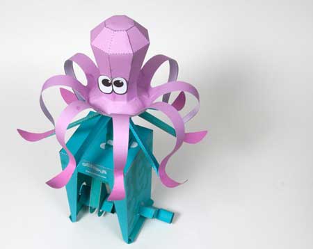 Moving Octopus Papercraft