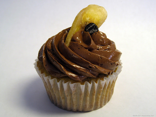 Fancy banana cupcake