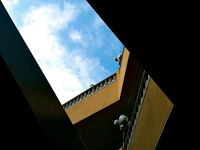 Mall, sky, and plane