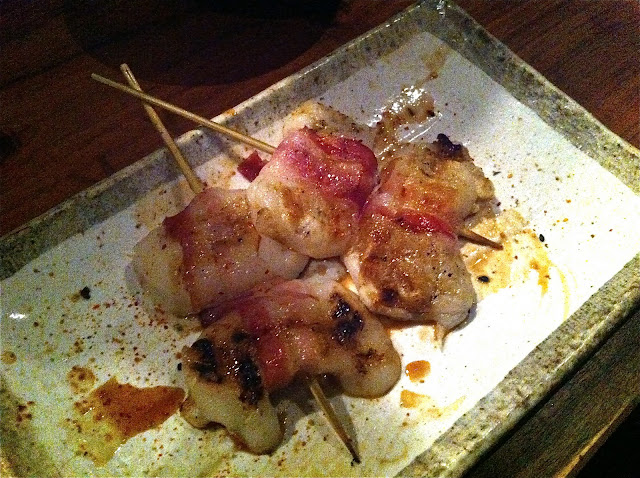 Bacon-wrapped mochi