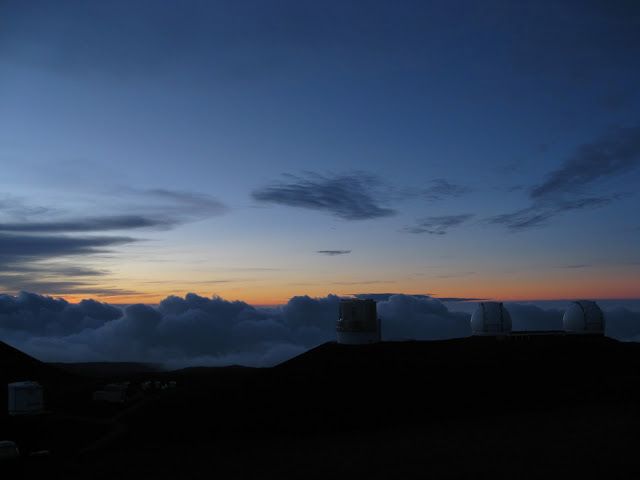 Sunset and telescopes