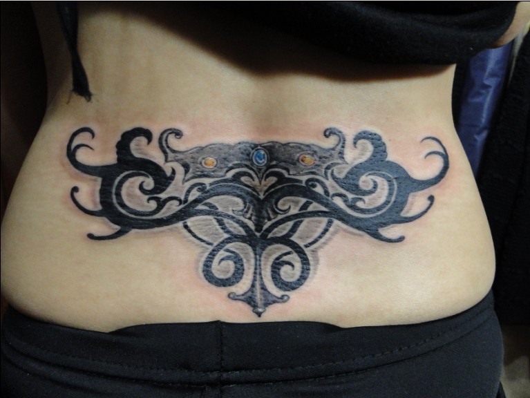 Tribal Lower Back Tattoo