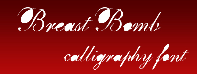 breastbomb calligrphy font