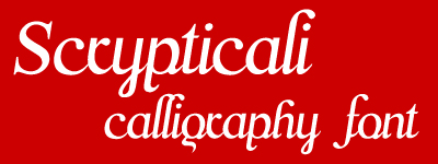 scryptically calligrpahic font