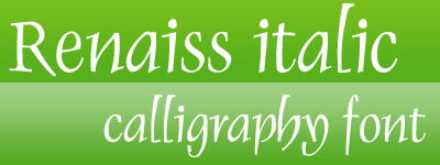 renaiss italic calligraphy font