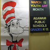 Cat in the Hat and Youth Art Month Agawam Public Schools K-12 Sign