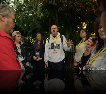 Tim Devine talking to the group