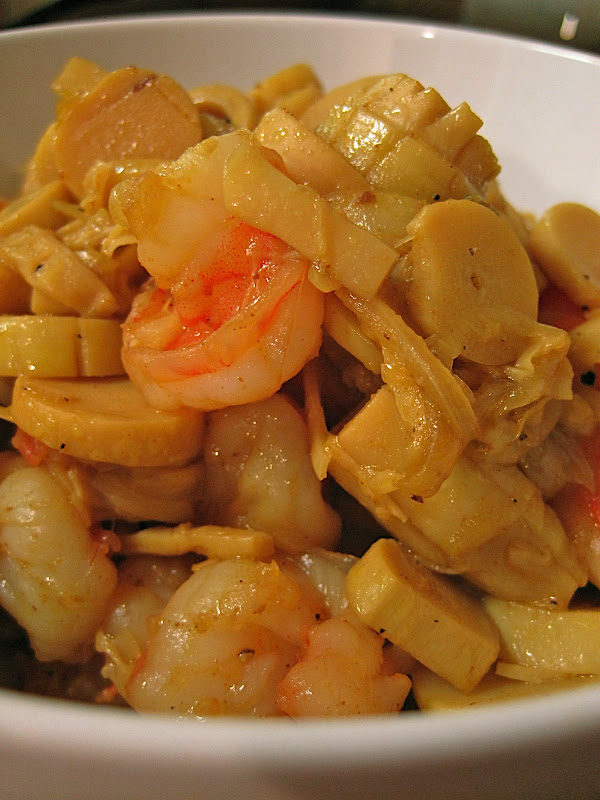 Secret Ingredient Bamboo Shoots with Shrimp and Tumeric