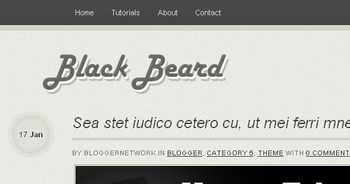 Free Black Beard Blogger Template Free Black Beard Blogger Template