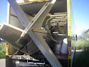 lancair es tail hanging out of moving truck