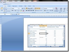 excel on word excel on word
