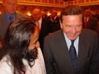 Sri Sri et le Chancelier allemand Shröder
