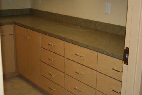 Custom Commercial Cabinets in a Break room