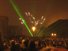 New Years Eve display at Mont des Arts, Brussels
