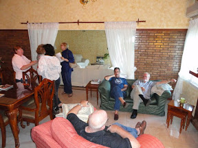 Everyone finally arrives at the Villa.